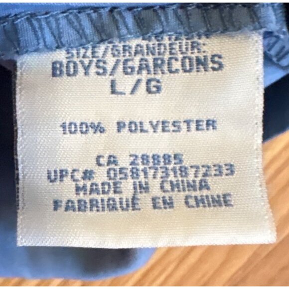 Seven Two Five Shirt Button Up Boys Blue Tribal Large Short Sleeve Double Sided - Picture 6 of 9